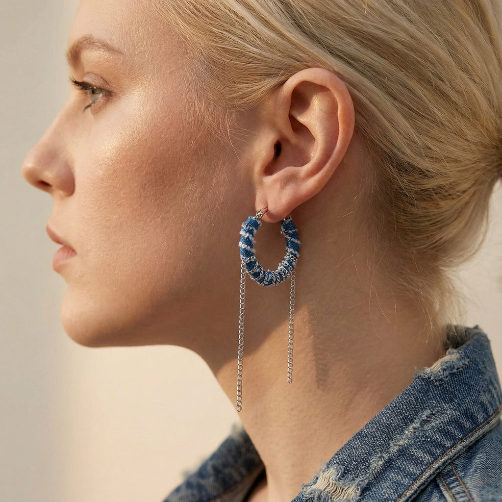 Denim Dream Hoops by V3 Boutique