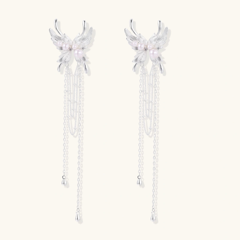 Angel Wing Tassel Earrings by V3 Boutique