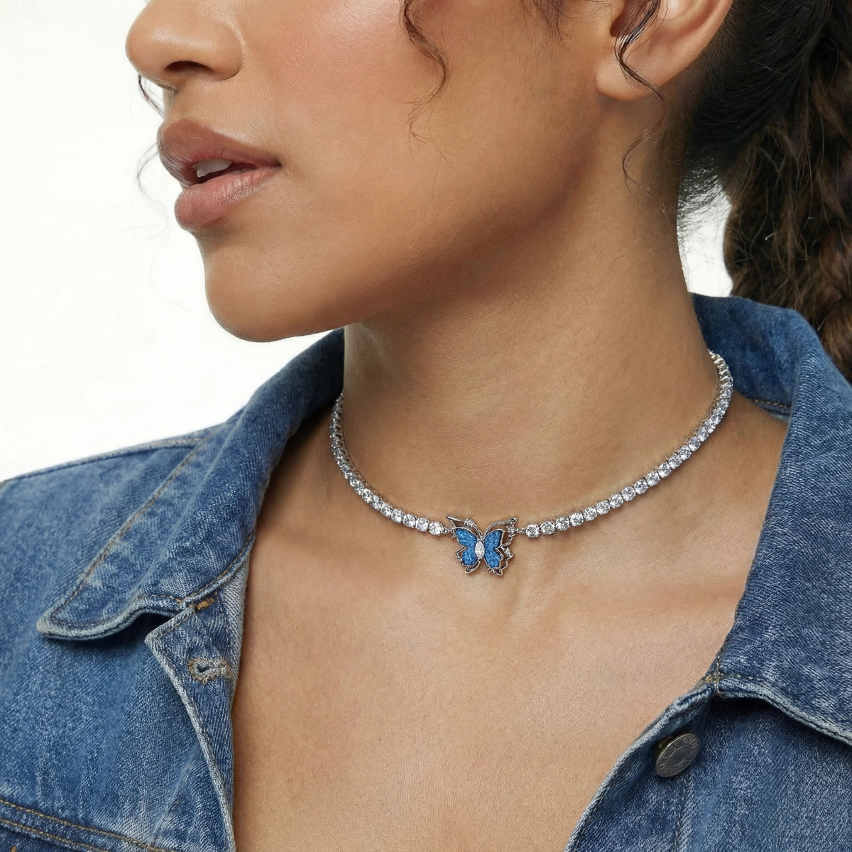 Butterfly Dreams Tennis Necklace by V3 Boutique