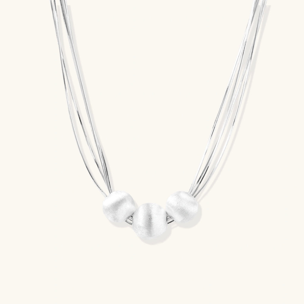 Silver Strand Layers Necklace by V3 Boutique