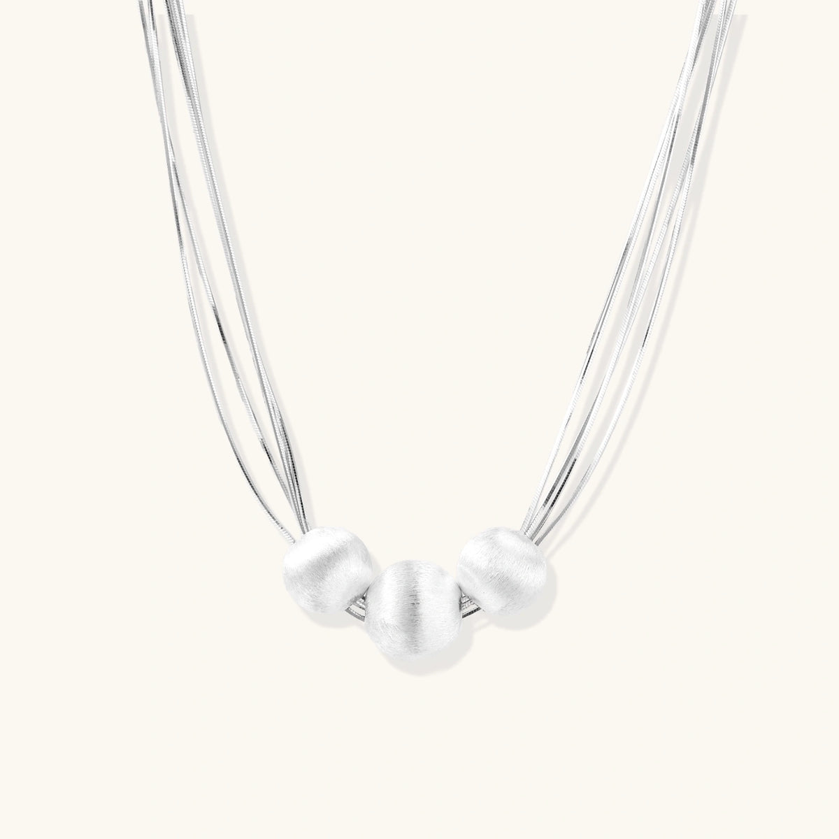 Silver Strand Layers Necklace by V3 Boutique