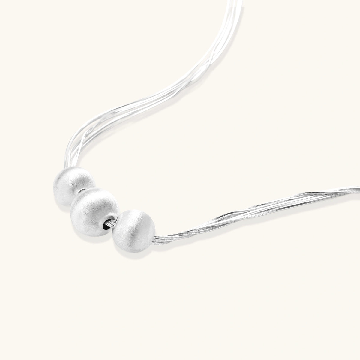 Silver Strand Layers Necklace by V3 Boutique