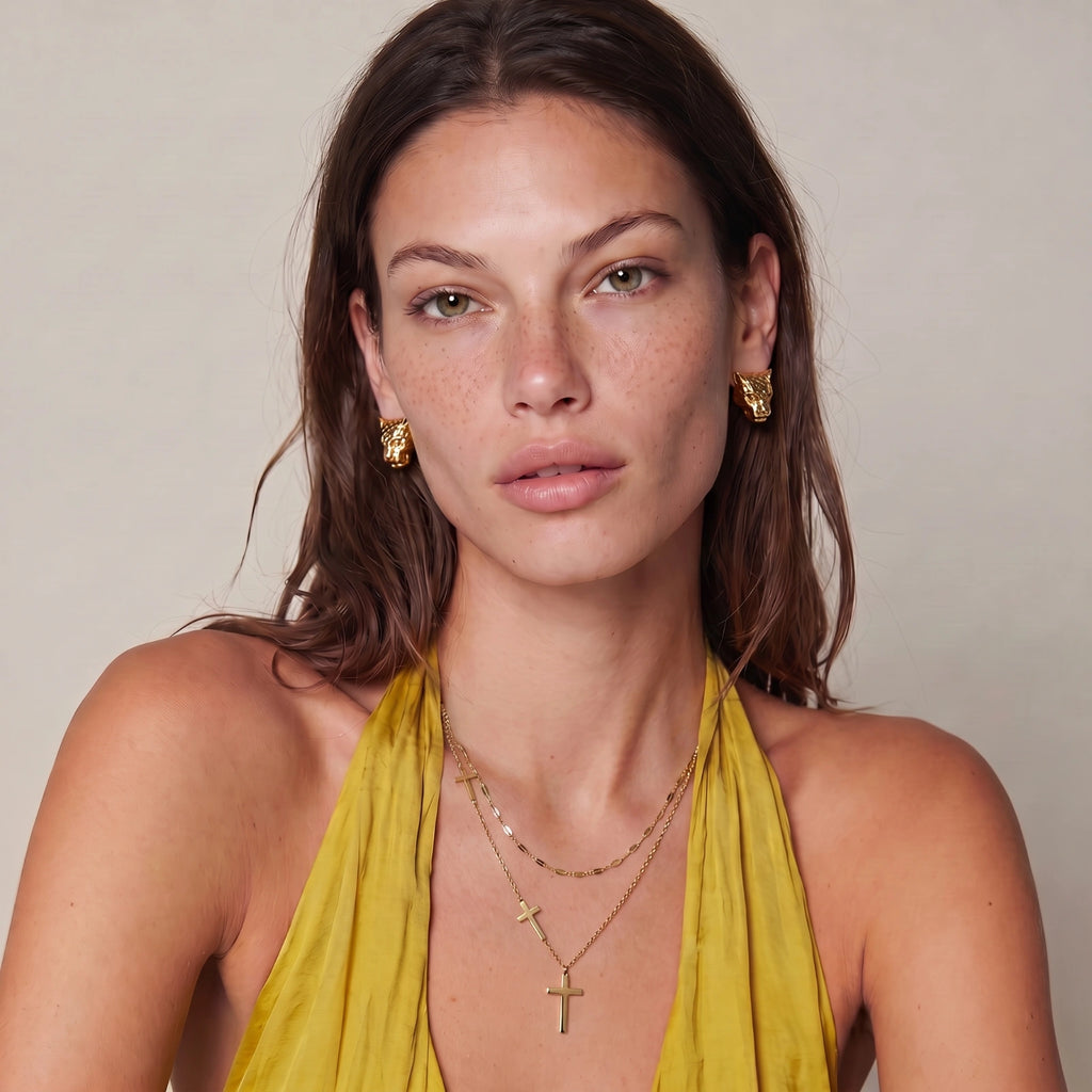 Divine Layers Cross Necklace Set by V3 Boutique