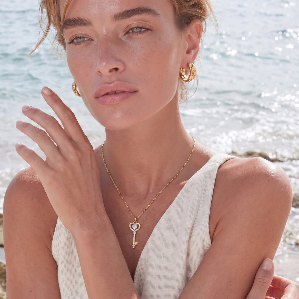 Secret Heart Key Necklace by V3 Boutique
